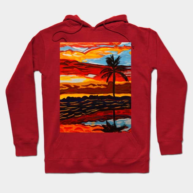 Sunset Palms By Scott Hulderson Hoodie by Scott Hulderson